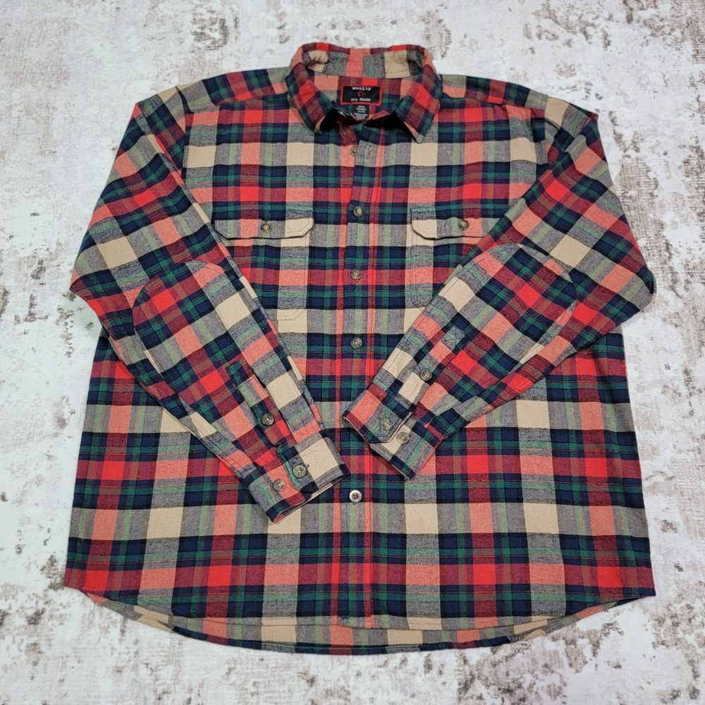 Woolly Mens XL Plaid Button‎ Up